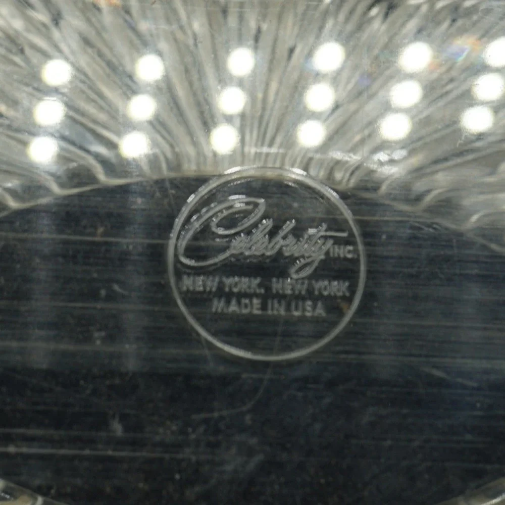 Vintage Celebrity Inc Clear Acrylic Sunburst Tissue Box Cover Made in USA 10.5in